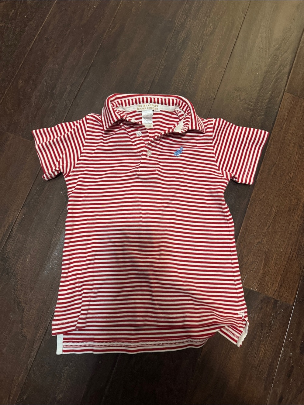 The Beaufort Bonnet Company Red & White Striped Polo Shirt